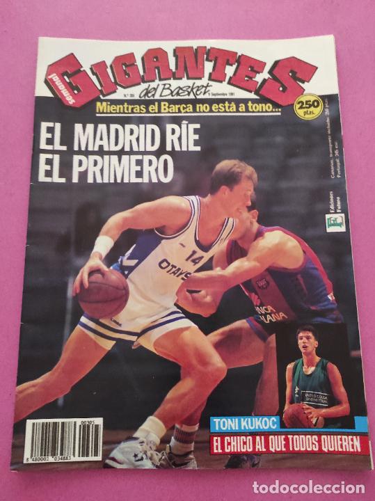 Coleccionismo deportivo: REVISTA GIGANTES DEL BASKET N&ordm; 305 1991 REAL MADRID-BAR&Ccedil;A-TONI KUKOC-POSTER KEVIN MAGEE CAI-EWING