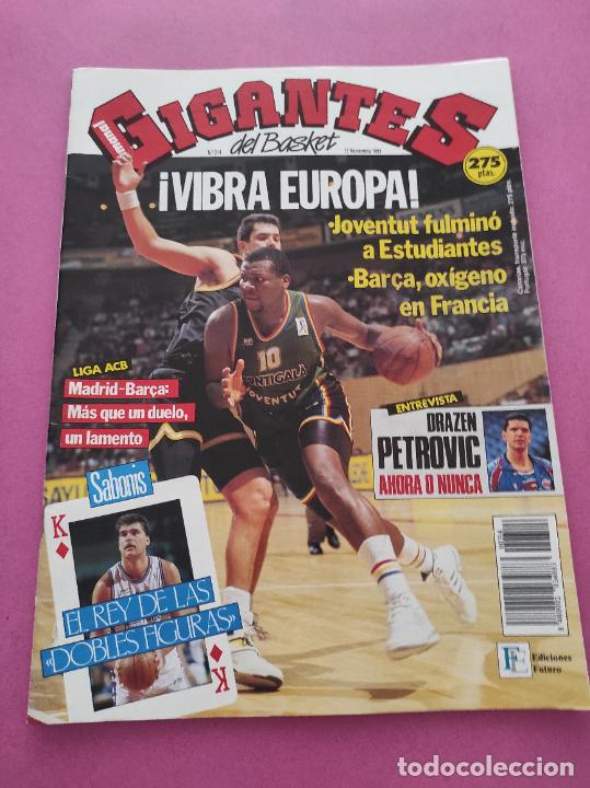 Coleccionismo deportivo: REVISTA GIGANTES DEL BASKET N&ordm; 314 1991 POSTER ORENGA ESTUDIANTES-DRAZEN PETROVIC NBA-SABONIS