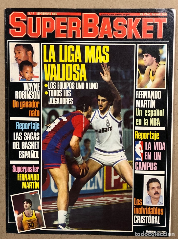 Collectionnisme sportif: SUPERBASKET N&deg; 5 (1986). FERNANDO MART&Iacute;N EN LA NBA, WAYNE ROBINSON, SAGAS DEL BASKET ESPA&Ntilde;OL,&hellip;