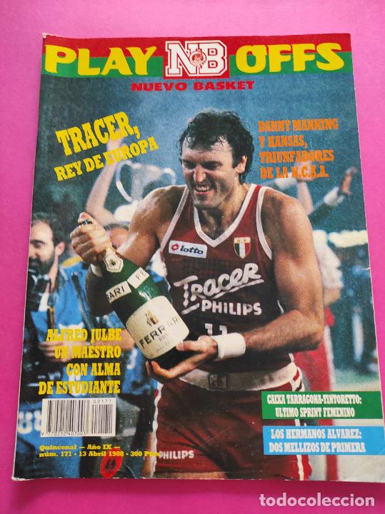 Sports collectibles: REVISTA NUEVO BASKET N&ordm; 171 1988 TRACER MILAN CAMPEON EUROPA - NCAA KANSAS DANNY MANNING - JULBE