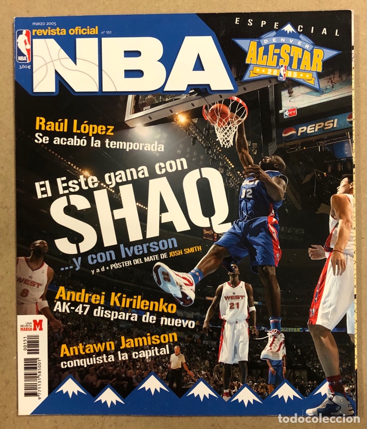 Colecionismo desportivo: REVISTA OFICIAL NBA N&deg; 151 (2005). ESPECIAL ALL DTAR GAME, RA&Uacute;L L&Oacute;PEZ, ANDREI KIRILENKO, KARL MALONE