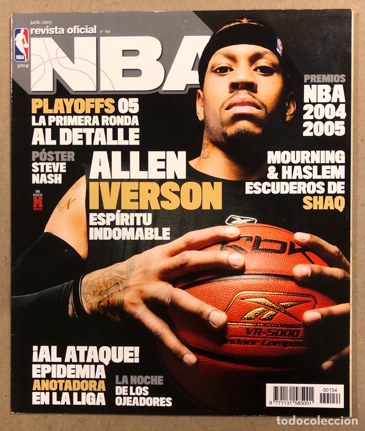 Colecionismo desportivo: REVISTA OFICIAL NBA N&deg; 154 (2005). ALLEN IVERSON, PREMIOS 2004/05, PLAYOFFS, SHAQ MOURNING HASLEM