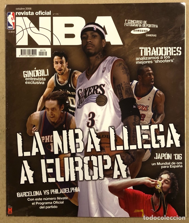 Colecionismo desportivo: REVISTA OFICIAL NBA N&deg; 170 (2006). ESPA&Ntilde;A ORO EN JAP&Oacute;N, MANU GINOBILI, BARCELONA VS PHILADELPHIA,&hellip;