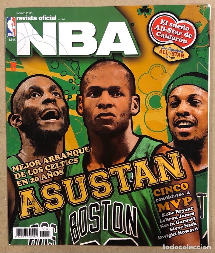 Colecionismo desportivo: REVISTA OFICIAL NBA N&deg; 186 (2008). ESPECIAL BOSTON CELTICS, CANDIDATOS MVP (KOBE, LEBRON, GARNETT