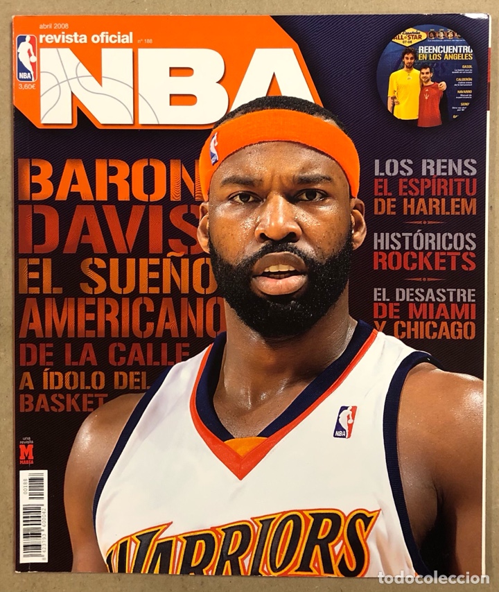 Colecionismo desportivo: REVISTA OFICIAL NBA N&deg; 188 (2008). BARON DAVIS, LOS RENS HARLEM, HIST&Oacute;RICOS ROCKETS,&hellip;