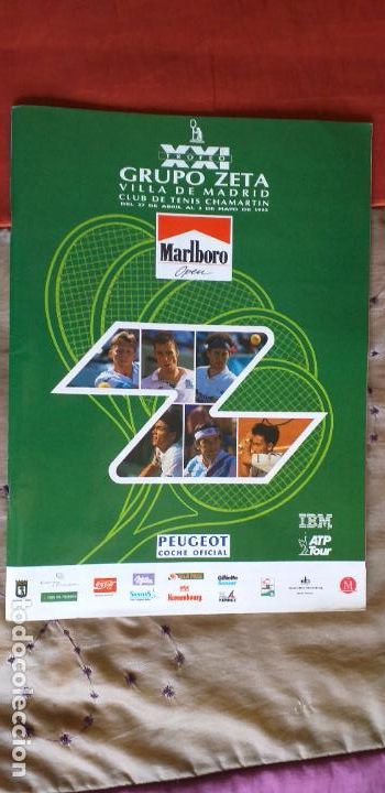 Coleccionismo deportivo: VILLA DE MADRID-CLUB DE TENIS CHAMARTIN-XXI TROFEO GRUPO ZETA-MARLBORO OPEN-1992-BRUGUERA-ARRESE-