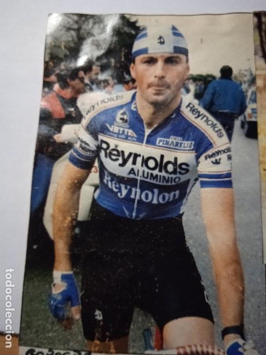 Coleccionismo deportivo: Foto recortada de diario deportivo de Juli&aacute;n Gorospe (Reynolds).Espa&ntilde;a. Ciclismo