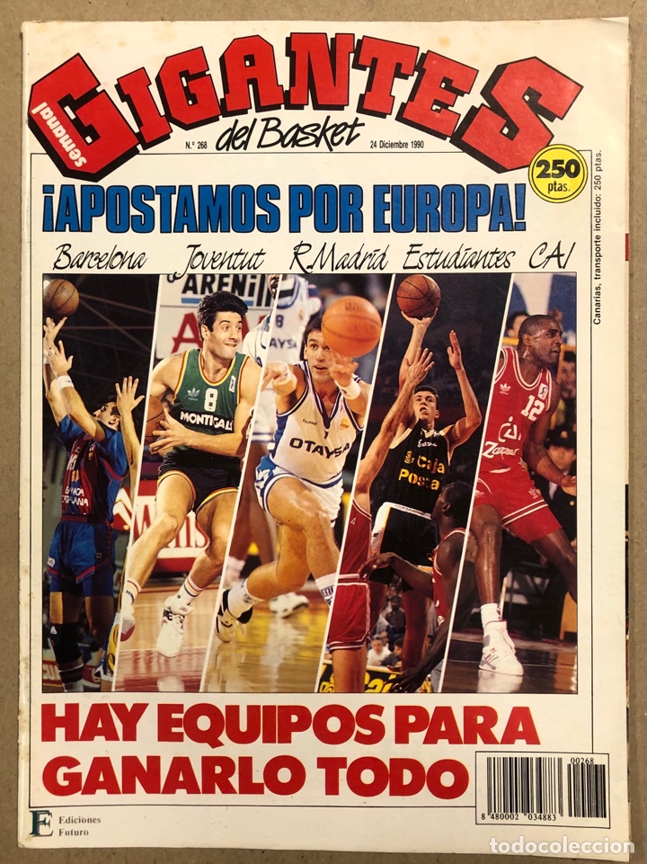 Collectionnisme sportif: GIGANTES DEL BASKET N&deg; 268 (1990). EQUIPOS ESPA&Ntilde;OLES EN EUROPA, KEVIN MAGEE,&hellip;