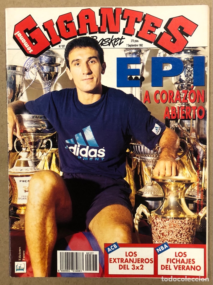 Collectionnisme sportif: GIGANTES DEL BASKET N&deg; 357 (1992). EPI, ACB, FICHAJES NBA,&hellip;