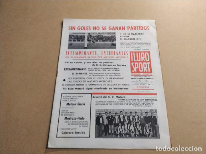 Coleccionismo deportivo: MARESME - MATAR&Oacute; - ILURO SPORT N&ordm; 36 - 15 DE DICIEMBRE DE 1965