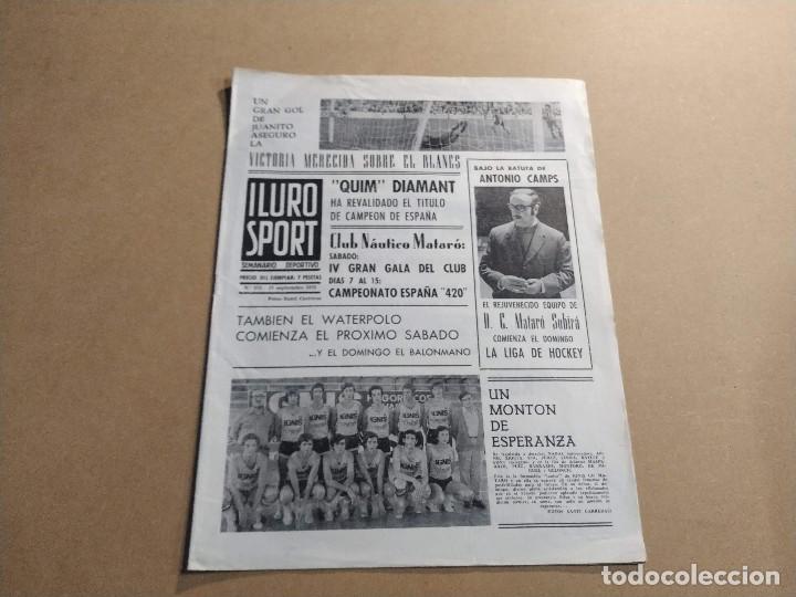 Coleccionismo deportivo: MARESME - MATAR&Oacute; - ILURO SPORT N&ordm; 375 - 27 DE SEPTIEMBRE DE 1972