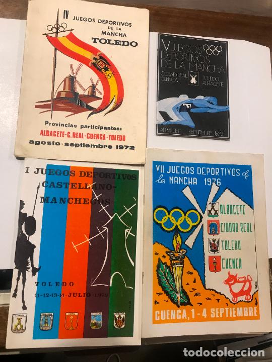 Coleccionismo deportivo: Juegos deportivos de la mancha a&ntilde;os 1972,73,76,79 Toledo,Albacete,Ciudad Real y Cuenca