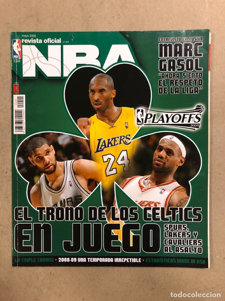 Collectionnisme sportif: REVISTA OFICIAL NBA N&deg; 201 (2009). CELTICS, LAKERS, CAVALIERS, MARC GASOL,&hellip;