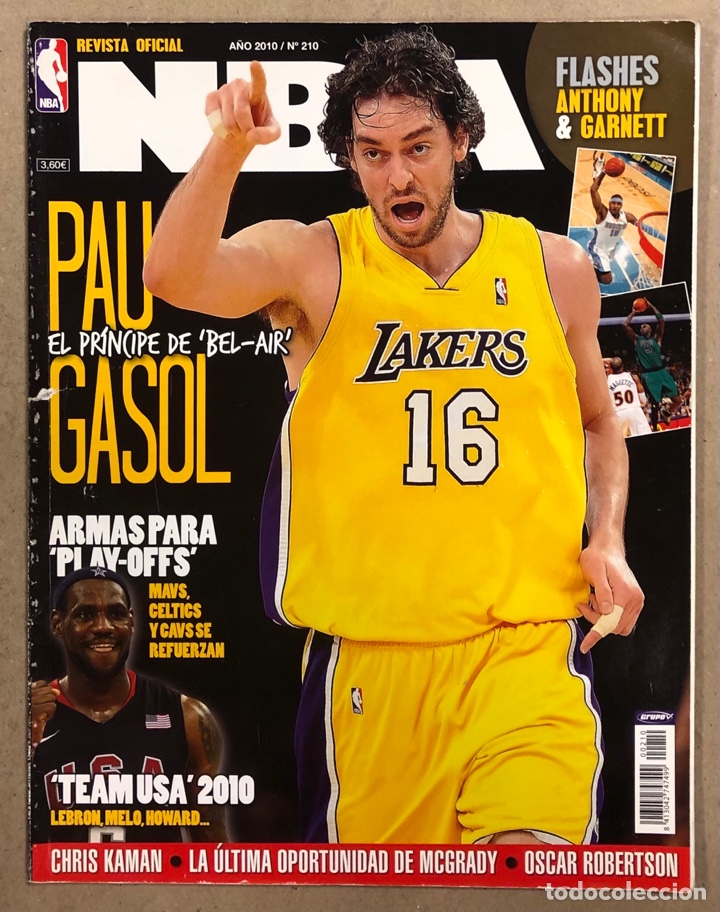 Colecionismo desportivo: REVISTA OFICIAL NBA N&deg; 210 (2010). PAU GASOL LAKERS, LEBRON, MCGRADY, OSCAR ROBERTSON,&hellip;