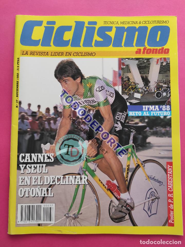 Coleccionismo deportivo: REVISTA CICLISMO A FONDO N&ordm; 37 1988 POSTER CABESTANY KAS 88 - LEJARRETA - TRIATLON