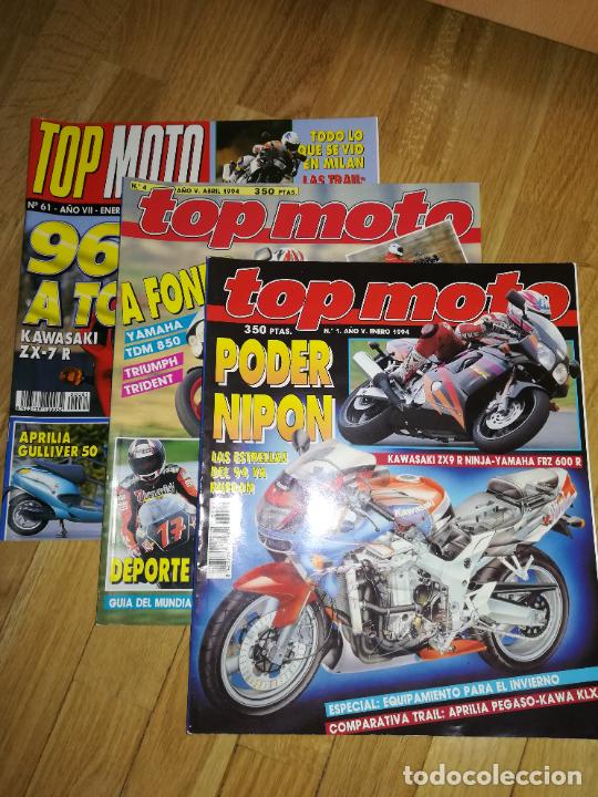 Collectionnisme sportif: Lote 3 revistas TOP MOTO n&ordm; 1, 4, 61