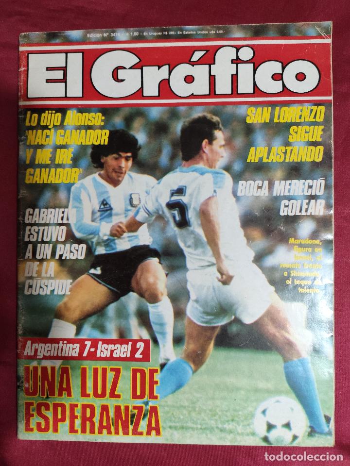 Coleccionismo deportivo: REVISTA EL GR&Aacute;FICO. N&ordm; 3474. ARGENTNA-ISRAEL. UNA LUZ DE ESPERANZA