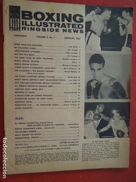 Collectionnisme sportif: BOXING ILLUSTRATED - RINGSIDE NEWS - N&ordm; 1 JANUARY 1967