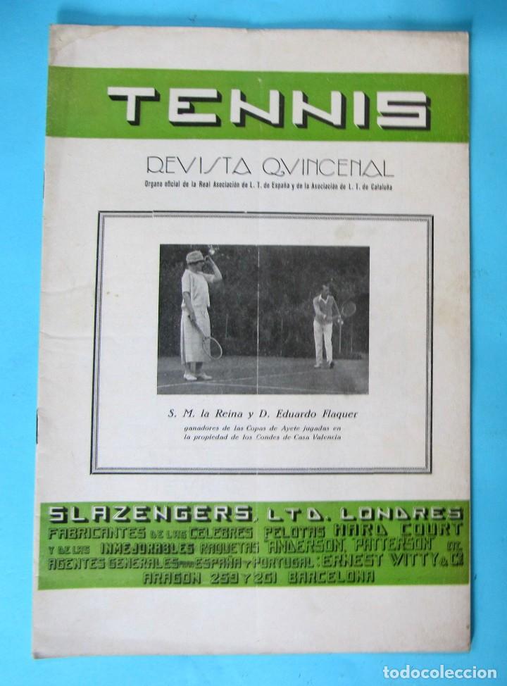 Sammelleidenschaft Sport: TENIS, TENNIS. REVISTA QUINCENAL. A&Ntilde;O IV. 25 DE OCTUBRE, 1924. BARCELONA.
