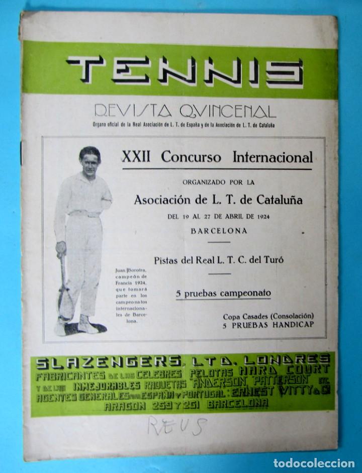 Sammelleidenschaft Sport: TENIS, TENNIS. REVISTA QUINCENAL. A&Ntilde;O IV. 19 DE ABRIL, 1924. BARCELONA.