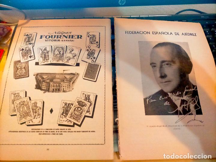 Coleccionismo deportivo: Federaci&oacute;n espa&ntilde;ola de AJEDREZ 1950 - 30 paginas - anuncio PUBLICIDAD BARAJA CARTAS FOURNIER