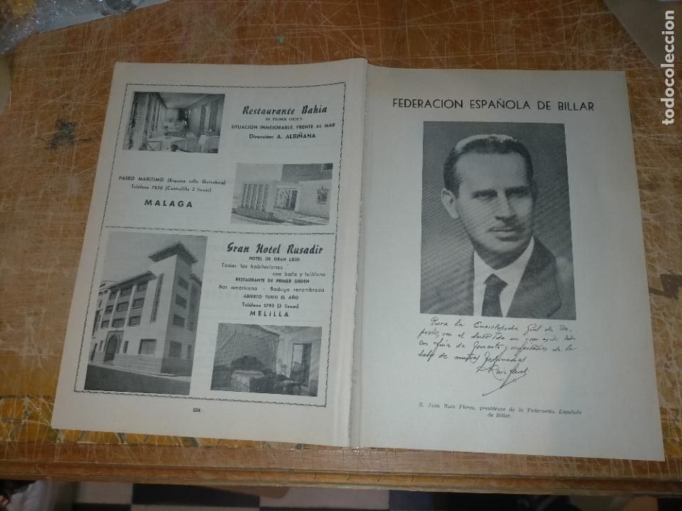 Coleccionismo deportivo: Federaci&oacute;n espa&ntilde;ola de billar 1950
