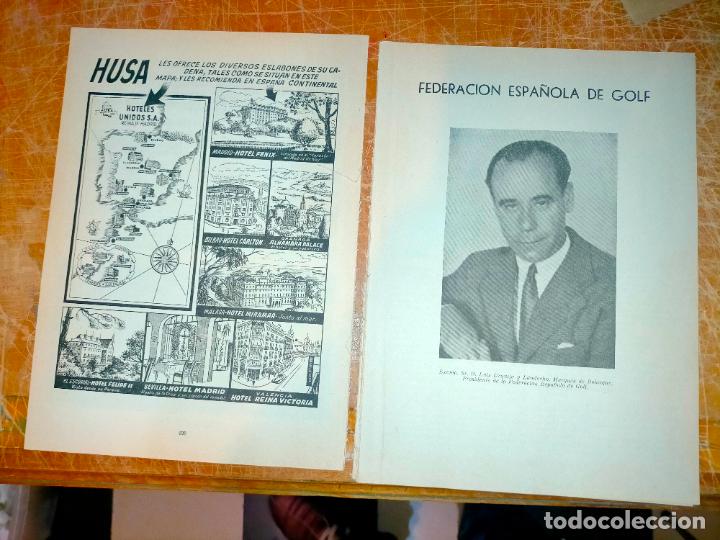 Coleccionismo deportivo: Federaci&oacute;n espa&ntilde;ola 1950 de GOLF - 10 HOJAS - 19 CARILLAS editadas -PUBLICIDAD HOTELSE UNIDOS HUSA