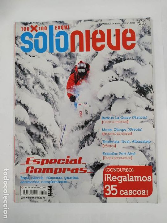 Coleccionismo deportivo: REVISTA SOLO NIEVE 100X100 ESQUI N&ordm; 61. INVIERNO 2011. TDKR69