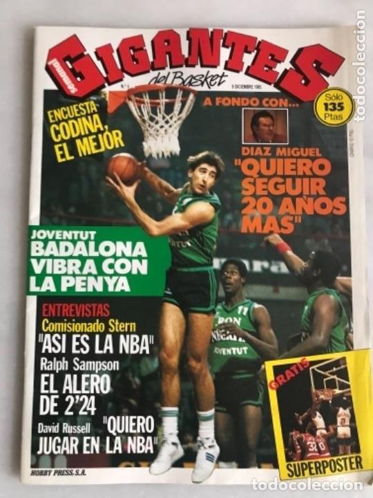 Sports collectibles: GIGANTES DEL BASKET N&deg; 5 A&Ntilde;O 1985 DAVID STERN, ANTONIO D&Iacute;AZ MIGUEL, RALPH SAMPSON, JOVENTUT