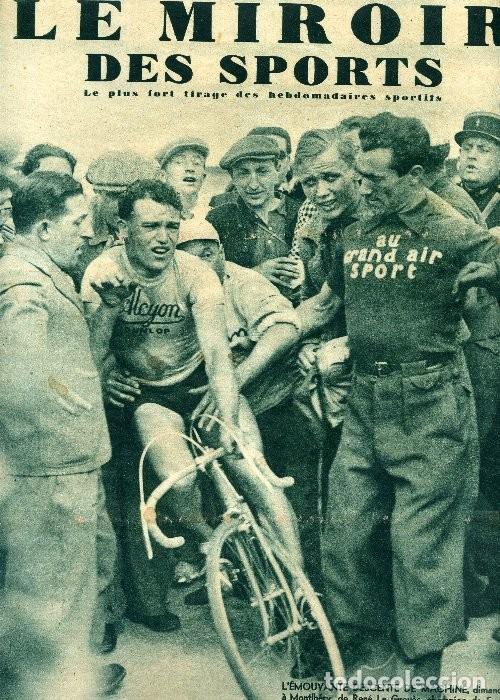 Coleccionismo deportivo: LE MIROIR DES SPORTS ,1936,CICLISMO CAMPEONATO FRANCIA 1936 ,FINAL CAMPEONATO F&Uacute;TBOL REIMS- BORDEAUX