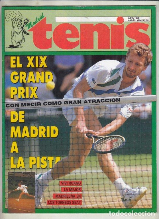Sammelleidenschaft Sport: REVISTA MADRID TENIS N&ordm; 25 A&Ntilde;O 1990. EL XIX GRAND PRIX DE MADRID A LA PISTA. VIVI RUANO.