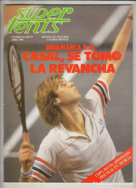 Coleccionismo deportivo: REVISTA SUPER TENIS N&ordm; 43 A&Ntilde;O 1988. DINAMARCA K.O. CASAL SE TOMO LA REVANCHA. LEW HOAD. E. SANCHEZ