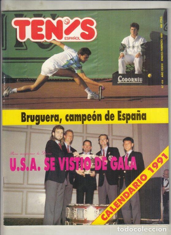 Collectionnisme sportif: REVISTA TENIS ESPA&Ntilde;OL N&ordm; 414 A&Ntilde;O 1991. BRUGUERA. PILI PEREZ. LA DAVIS SE QUEDO EN USA.