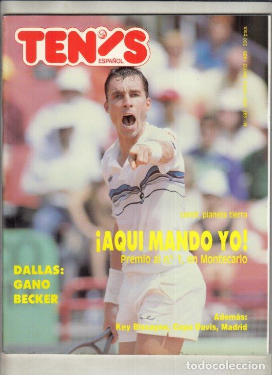 Sammelleidenschaft Sport: REVISTA TENIS ESPA&Ntilde;OL N&ordm; 387 A&Ntilde;O 1988. DALLAS. GANO BECKER. COPA DAVIS. IVAN LENDL PLENO MONTECARLO.