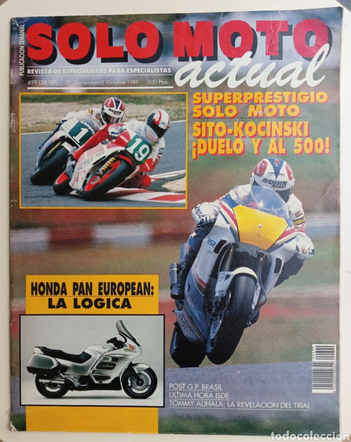 Coleccionismo deportivo: Revista Solo Moto 1989 - n&deg; 698 (39/89) 29 septiembre/5 octubre