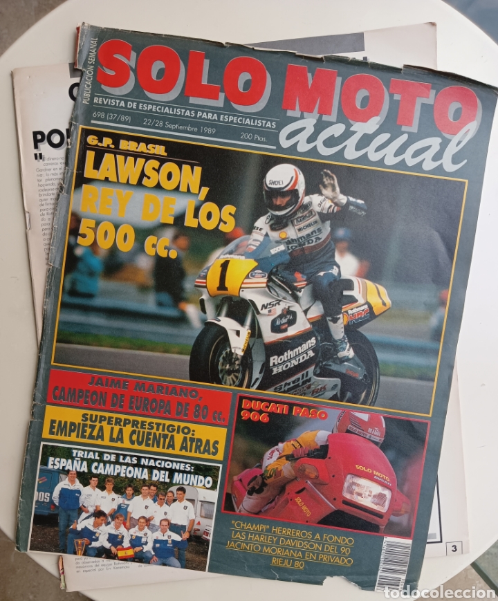 Coleccionismo deportivo: Revista Solo Moto 1989 - n&deg; 698 (37/89) 22/28 septiembre