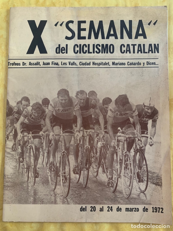 Coleccionismo deportivo: Libro de ruta X semana del ciclismo catal&aacute;n marzo 1972