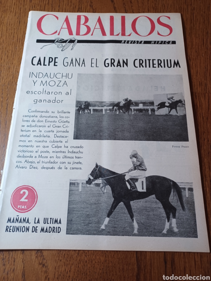 Sports collectibles: CABALLOS N&deg;67 1947 CALPE GANA EL GRAN CRITERIUM. CONCURSO DE ZARAGOZA