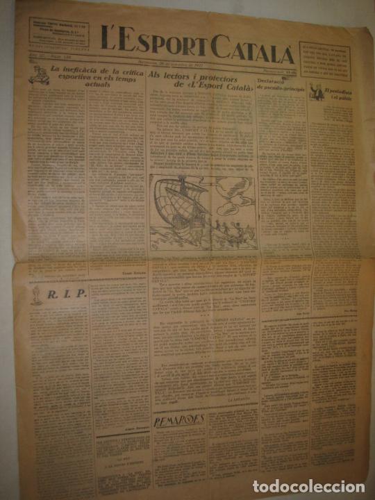 Coleccionismo deportivo: L' ESPORT CATALA-N&ordm; 138-ANY 1927-FUTBOL-BOXEO ETC-VER FOTOS-(V-23.577)