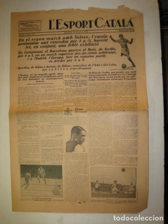 Coleccionismo deportivo: L' ESPORT CATALA-N&ordm; 113-ANY 1927-UZCUDUN VS HEENEY-BARCELONA BETIS-FUTBOL-BOXEO-VER FOTOS-(V-23.582)