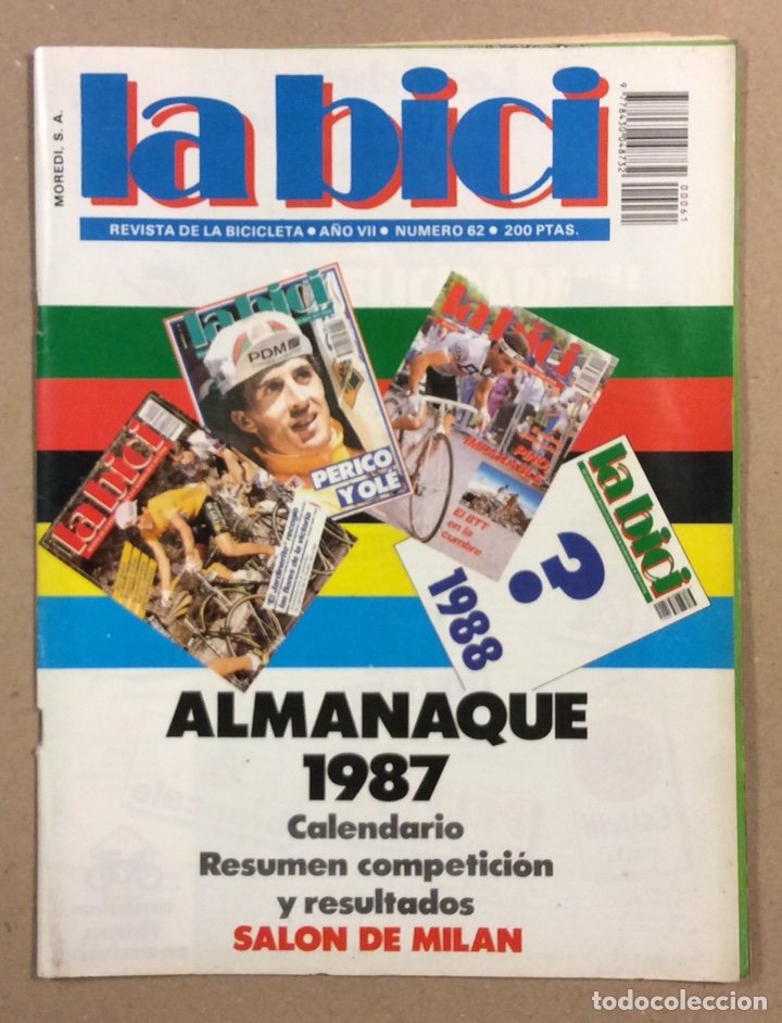 Coleccionismo deportivo: LA BICI N&deg; 62 (1988). ALMANAQUE 1987; CALENDARIO, RESUMEN COMPETICI&Oacute;N Y RESULTADOS, SAL&Oacute;N DE MIL&Aacute;N