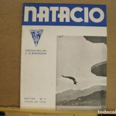 Coleccionismo deportivo: NATACIO-PORTANTVEU DEL C.N. BARCELONA-Nº 7 JULIOL 1934-REVISTA NATACION-VER FOTOS-(V-23.652). Lote 367470349