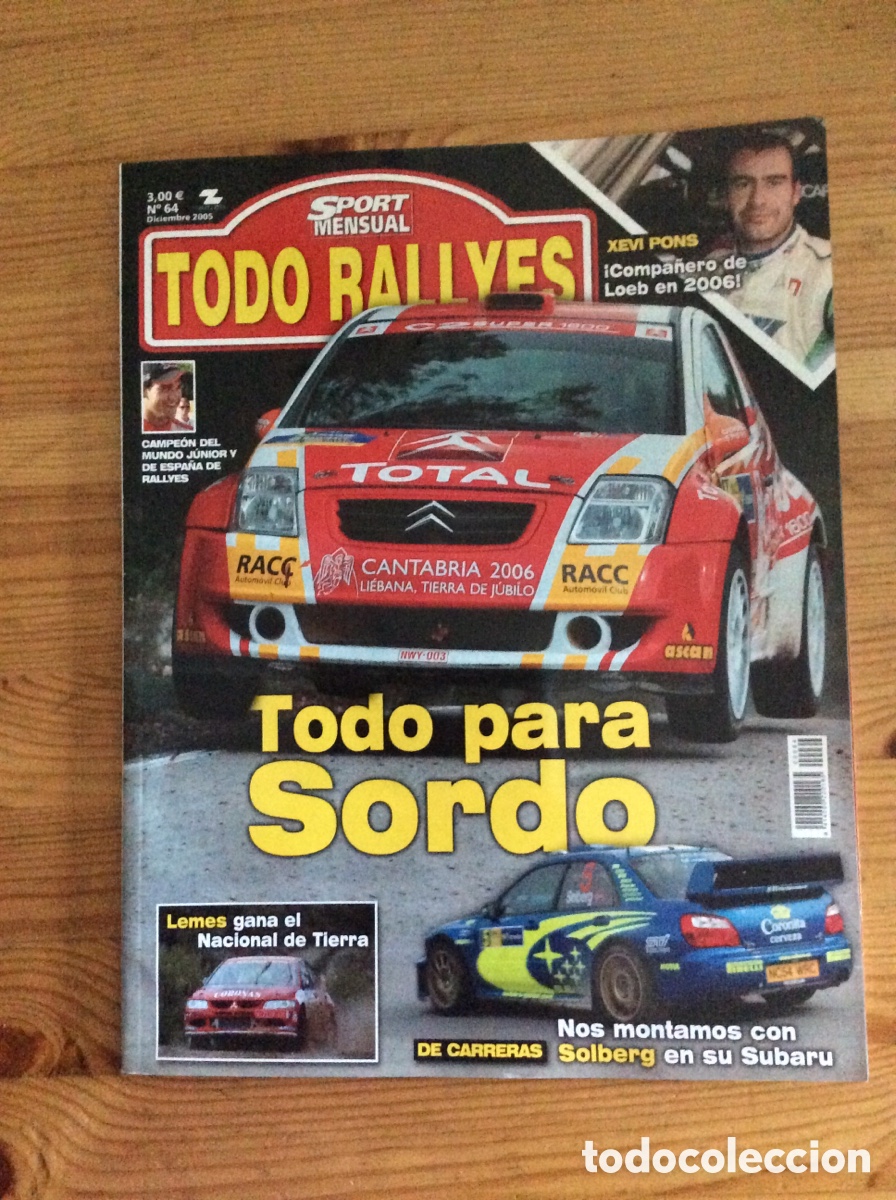 Coleccionismo deportivo: Todo rallyes revista 64 Lemes Sordo Xevi Pons Ourense Antibes Catalunya Corse Subaru