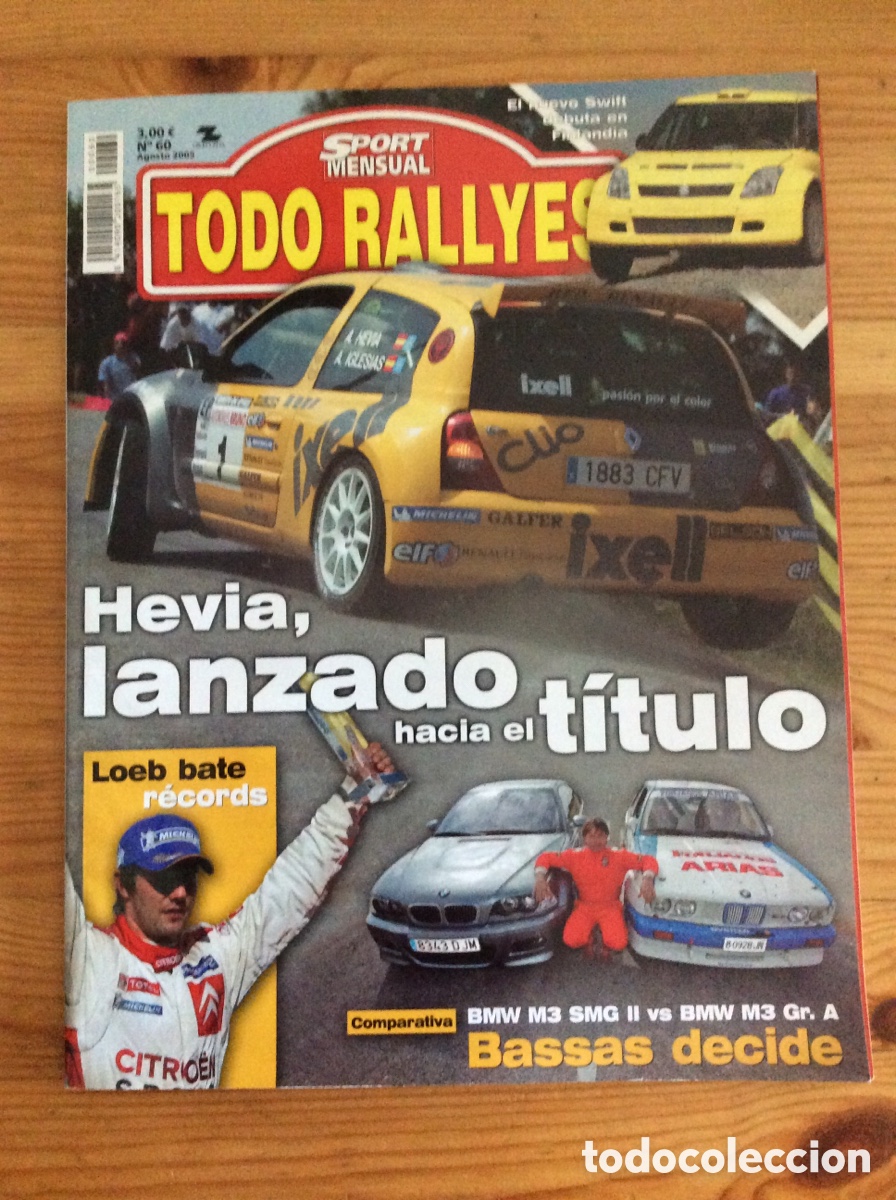 Coleccionismo deportivo: Todo rallyes revista 60 Hevia Bassas Loeb Argentina Grecia Orense Aviles Ypres Leon Suzuki