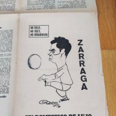 Coleccionismo deportivo: ZARRAGA 40 DIAS 40 ASES 40 BIOGRAFIAS MARCA 1969. Lote 375832689