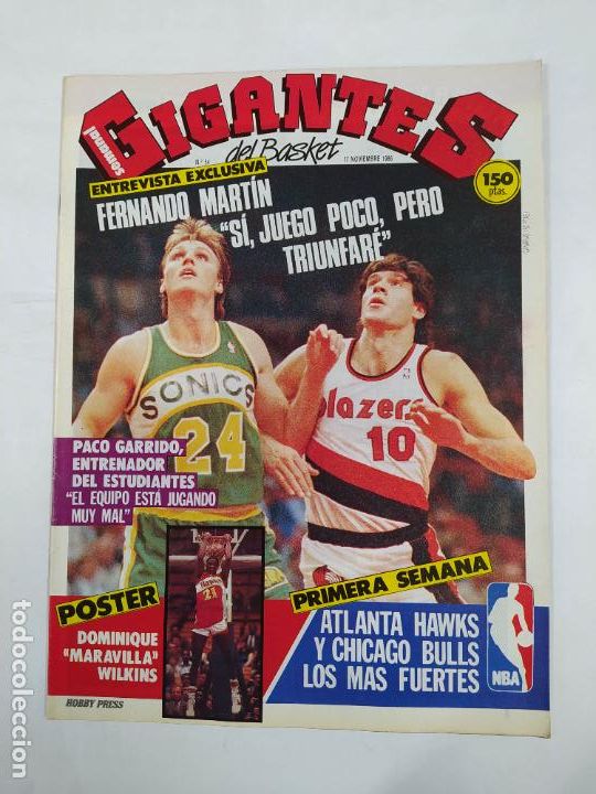 Coleccionismo deportivo: REVISTA GIGANTES DEL BASKET N&ordm; 54. 17 NOVIEMBRE 1986. FERNANDO MART&Iacute;N NBA. PACO GARRIDO. TDKC74