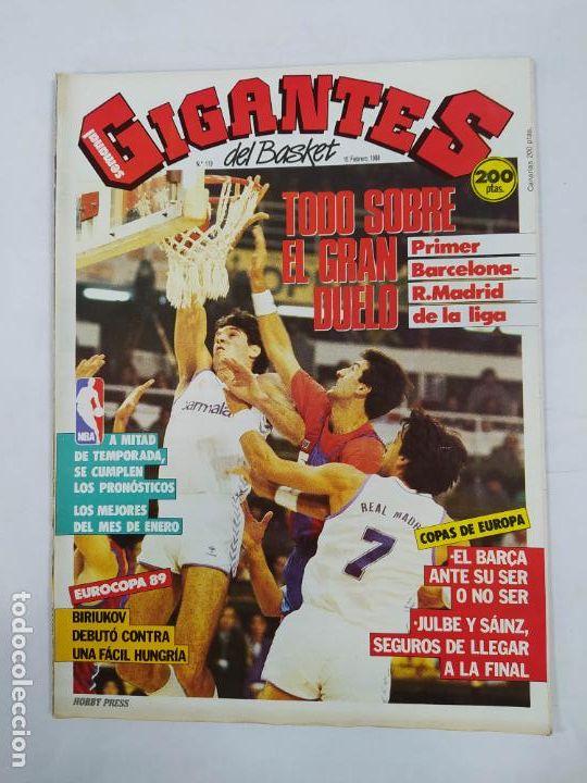 Coleccionismo deportivo: REVISTA GIGANTES DEL BASKET N&ordm; 119. 15 FEBRERO 1988. BIRIUKOV DEBUT&Oacute;. BARSA VS REAL MADRID. TDKC72