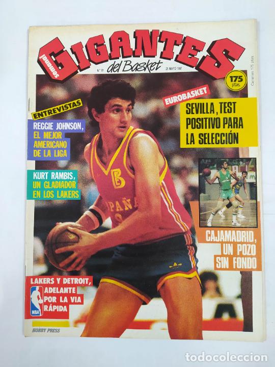 Coleccionismo deportivo: REVISTA GIGANTES DEL BASKET N&ordm; 81. 25 MAYO 1987. REGGIE JOHNSON. EUROBASKET. TDKC72