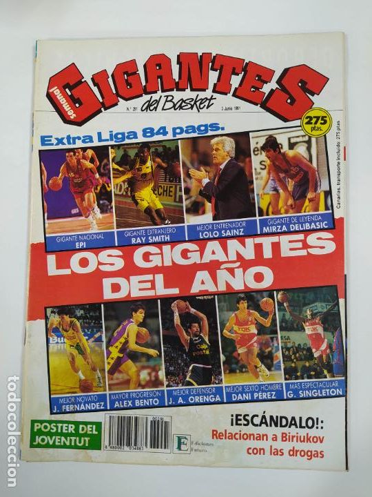 Coleccionismo deportivo: REVISTA GIGANTES DEL BASKET N&ordm; 291. 3 JUNIO 1991. POSTER JUVENTUT CAMPEON DE LIGA. TDKR62