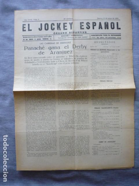 Coleccionismo deportivo: EL JOCKEY ESPA&Ntilde;OL ORGANO DEPORTIVO PERIODICO HIPICA CARRERAS DE CABALLOS ARANJUEZ MAYO 1933
